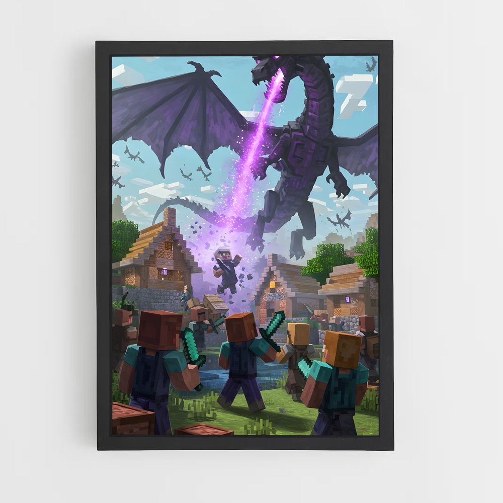 Poster Dragon des Endermen – affiche Minecraft (vue 2)